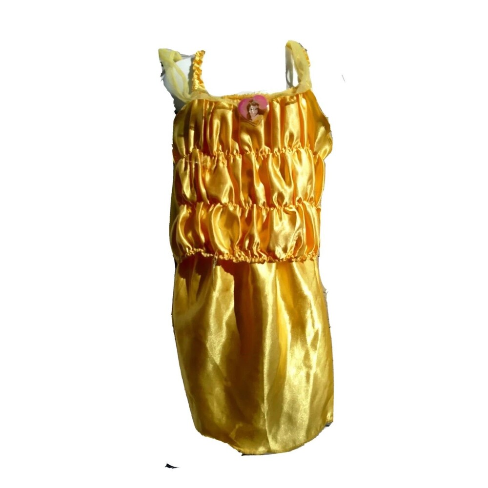 Disney Girls Princess Belle 2 Piece Skirt Top Yellow Costume Sz 4-6X Beauty Beas